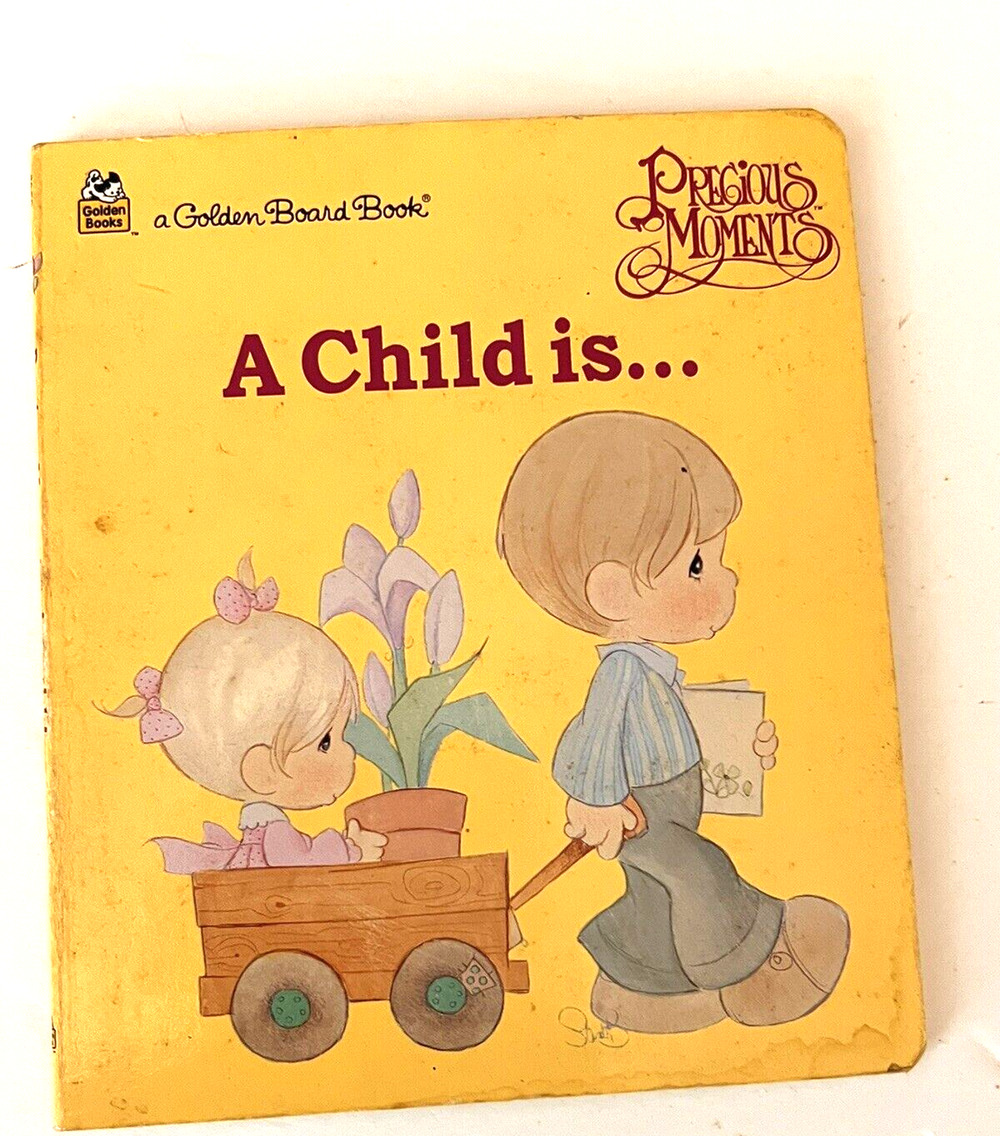 Precious Moments A Child Is...Board Book Little Golden Book 1995 Vintage